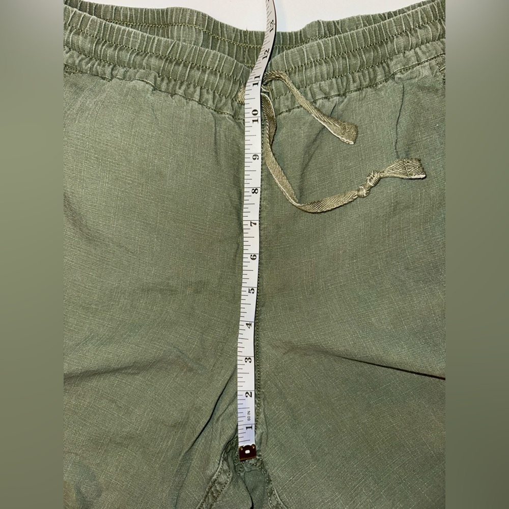 J.Crew Point Sur Seaside Drawstring Jogger Pants Olive Linen Lyocell Women’s 10 - Picture 7 of 9